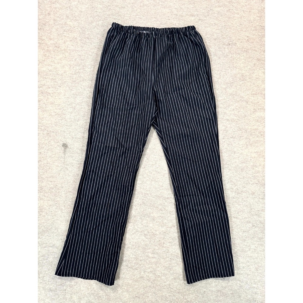 Forum Novelties Inc. Pull On Pants Mens Large Black Pinstripe Elastic Waistband